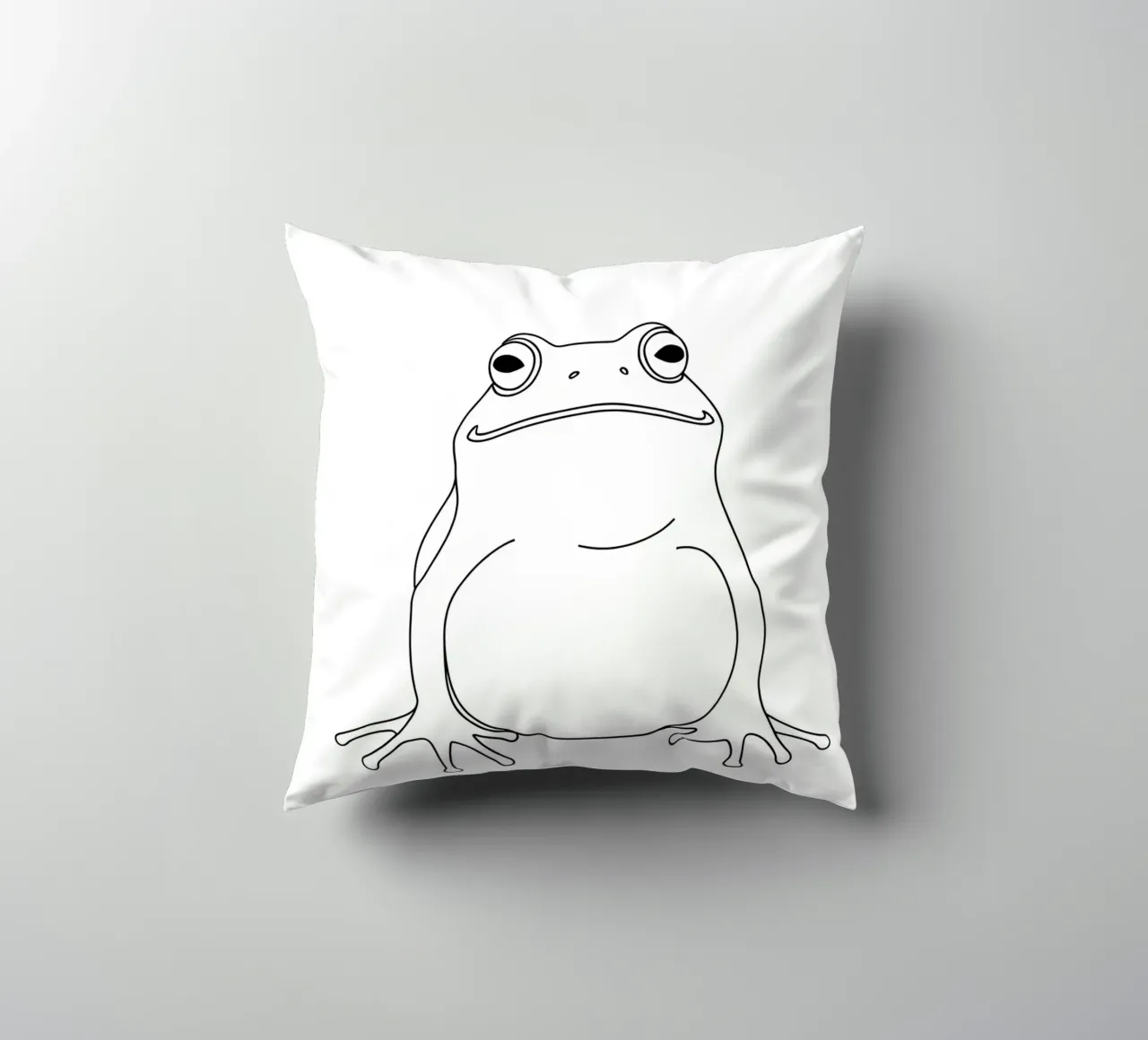 Rana divertente - Line art minimalista cuscino da Viv Line Art