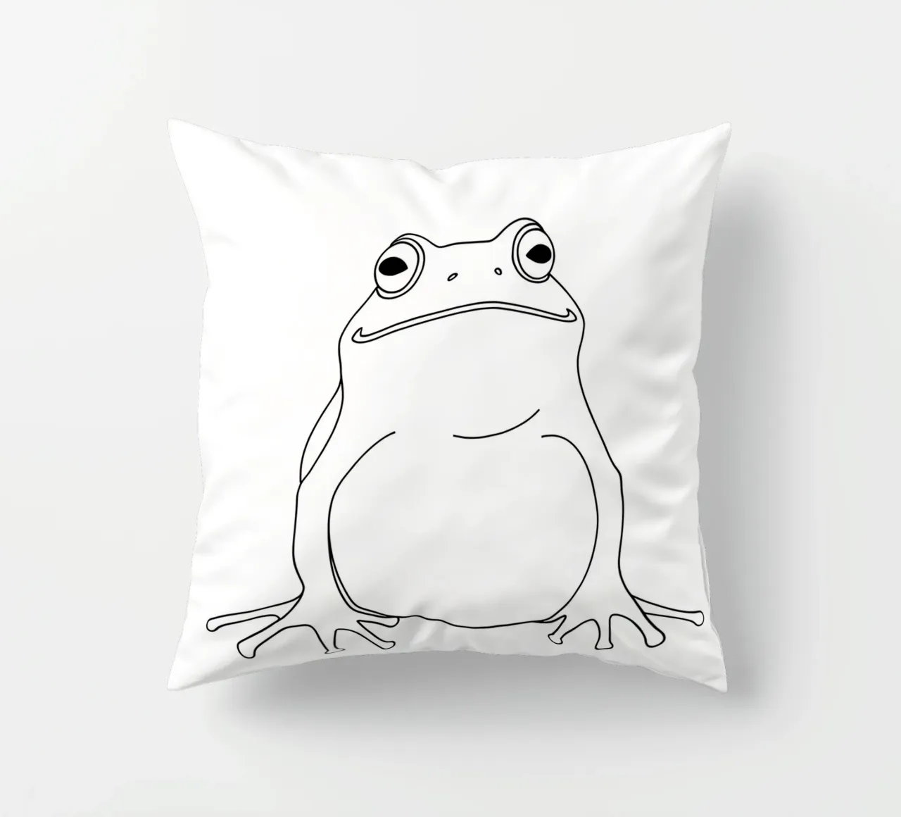 Rana divertente - Line art minimalista cuscino da Viv Line Art