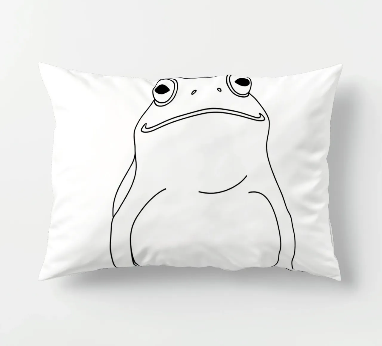 Rana divertente - Line art minimalista cuscino da Viv Line Art