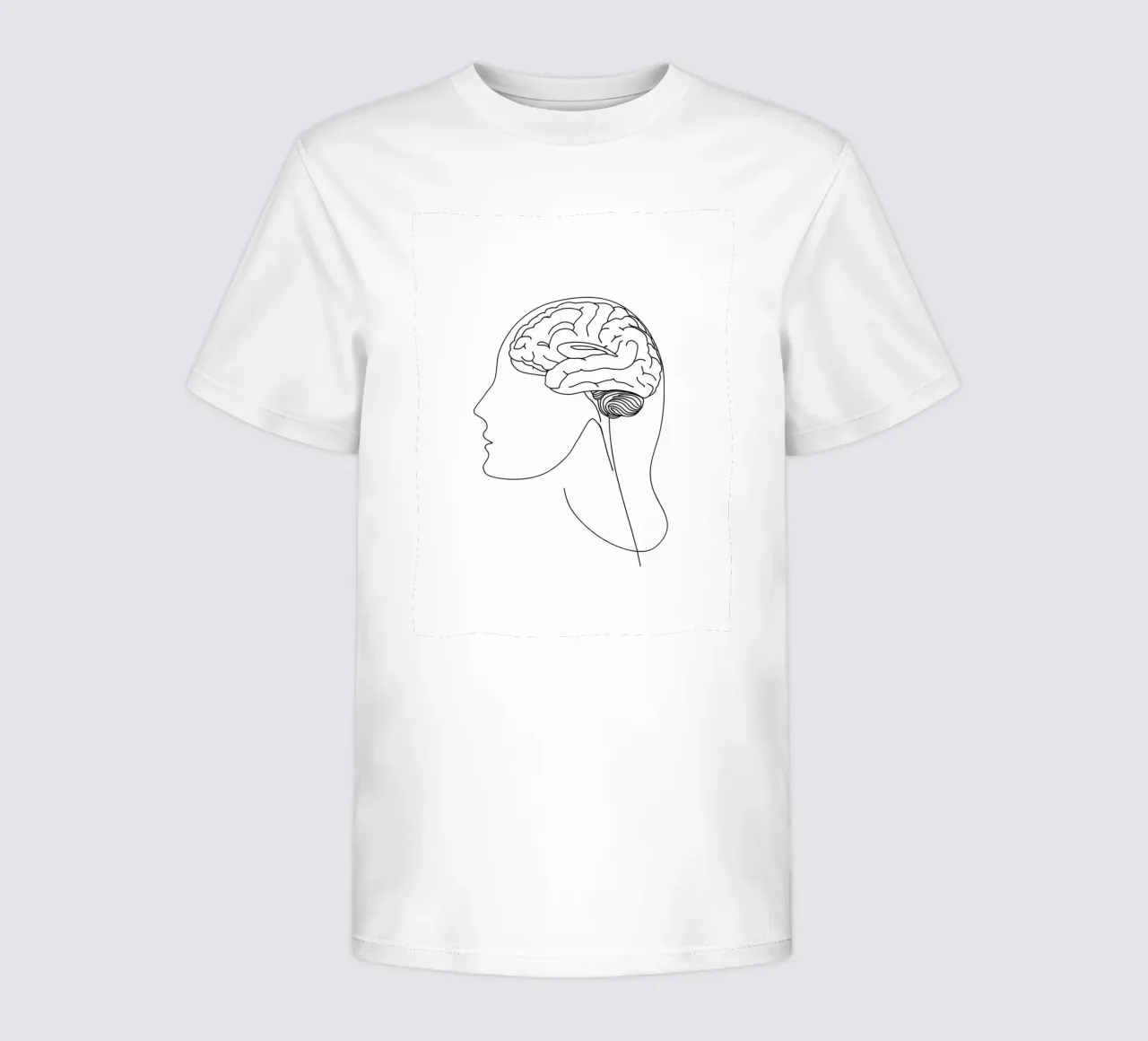 Human Brain - Minimalist Line Art kids t-shirt by Viv Line Art