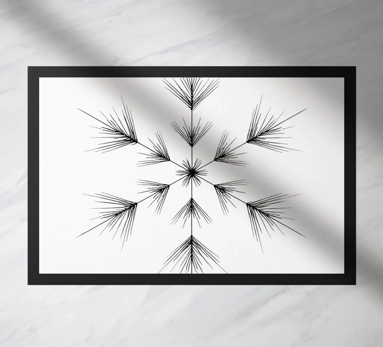 Snowflake - Minimalist Line Art doormat by Viv Line Art