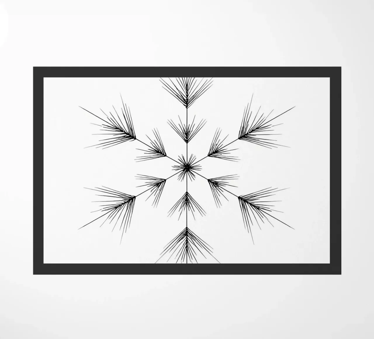 Snowflake - Minimalist Line Art doormat by Viv Line Art