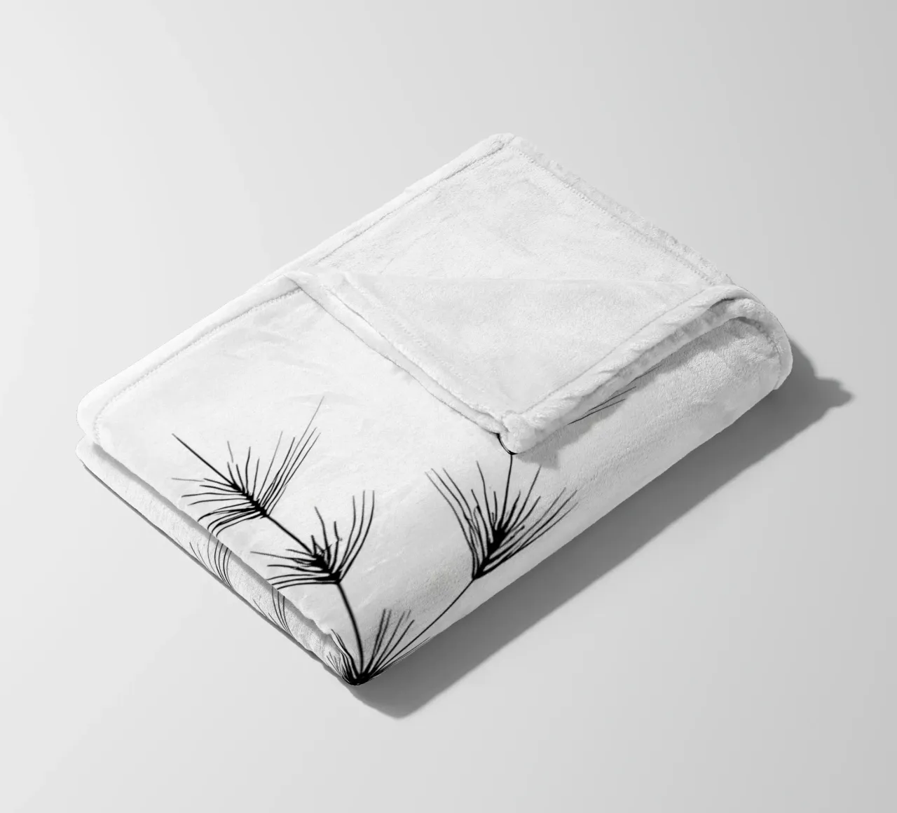 Snowflake - Minimalist Line Art fleece blanket by Viv Line Art