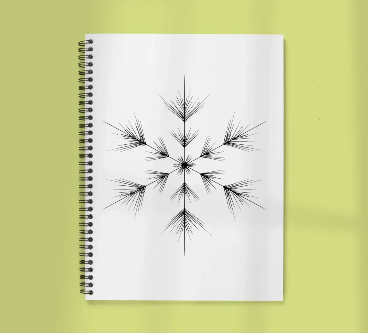 Snowflake - Minimalist Line Art spiral notebook by Viv Line Art