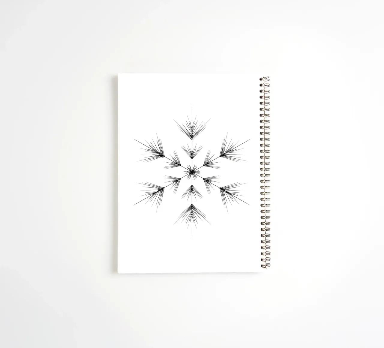 Snowflake - Minimalist Line Art spiral notebook by Viv Line Art