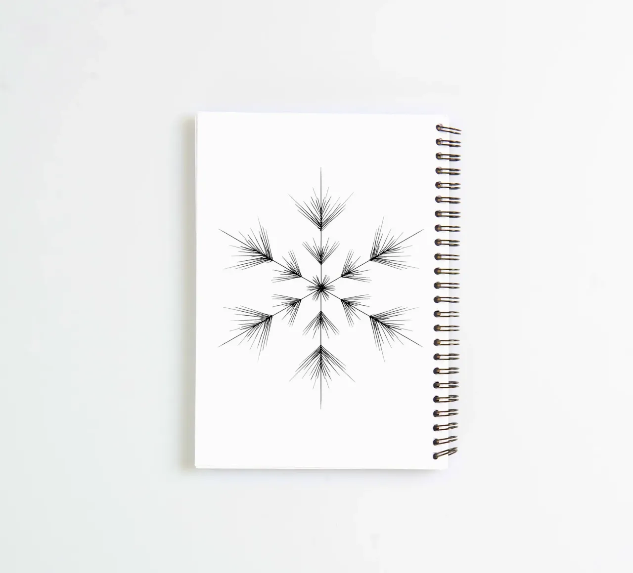 Snowflake - Minimalist Line Art spiral notebook by Viv Line Art