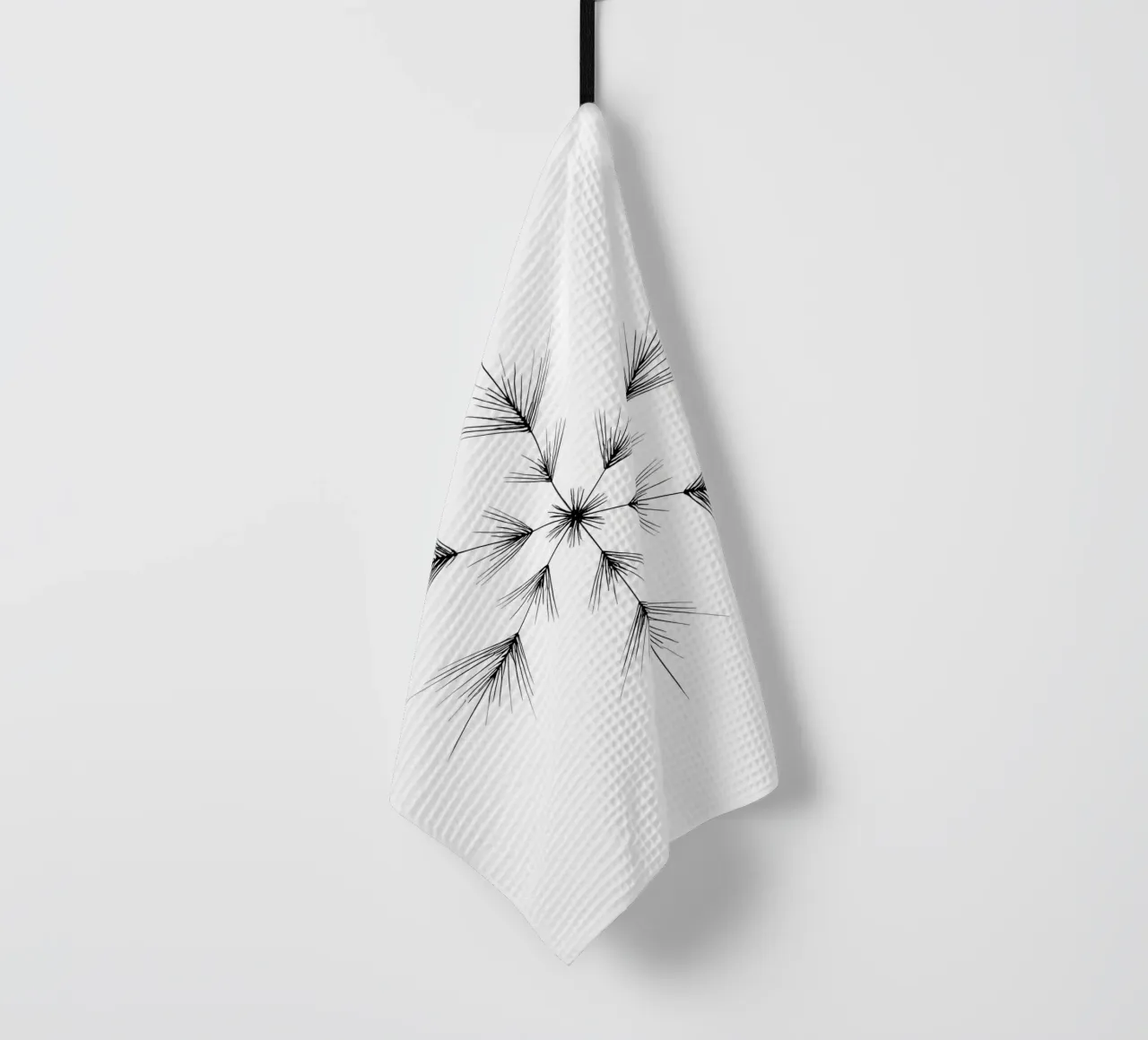Snowflake - Minimalist Line Art tea towel by Viv Line Art