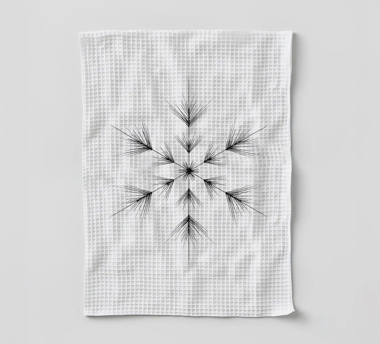 Snowflake - Minimalist Line Art tea towel by Viv Line Art