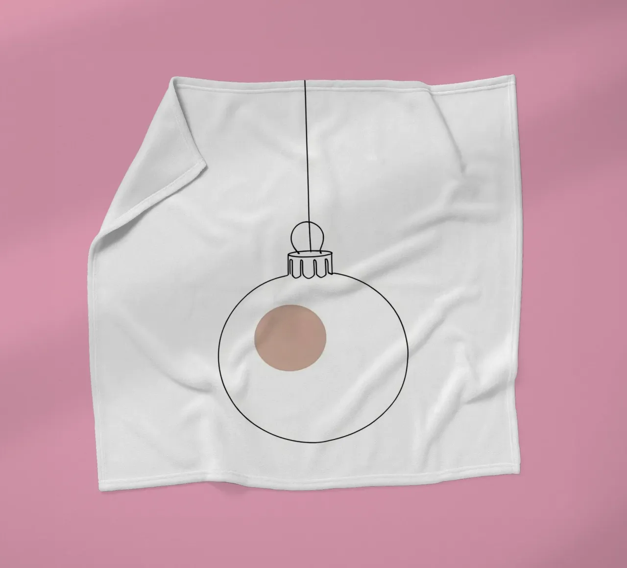 Ornamento di Natale - Line Art minimalista coperta in pile da Viv Line Art