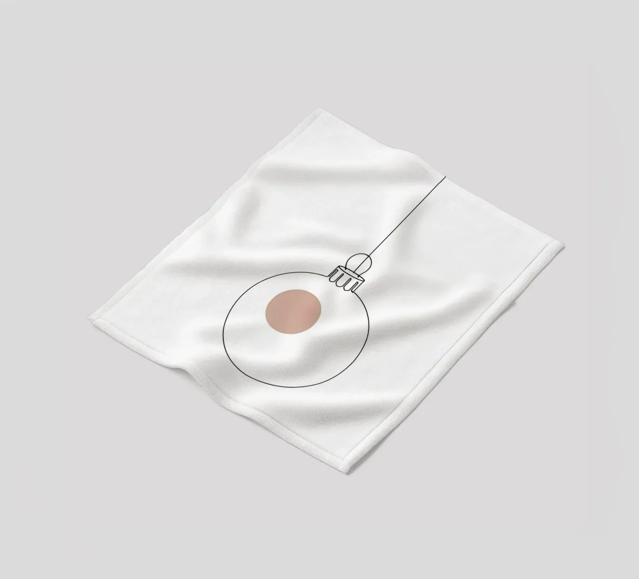 Ornamento di Natale - Line Art minimalista coperta in pile da Viv Line Art