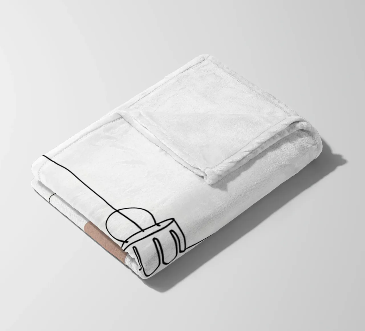 Ornamento di Natale - Line Art minimalista coperta in pile da Viv Line Art