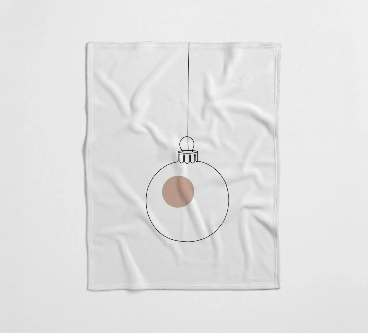 Ornamento di Natale - Line Art minimalista coperta in pile da Viv Line Art