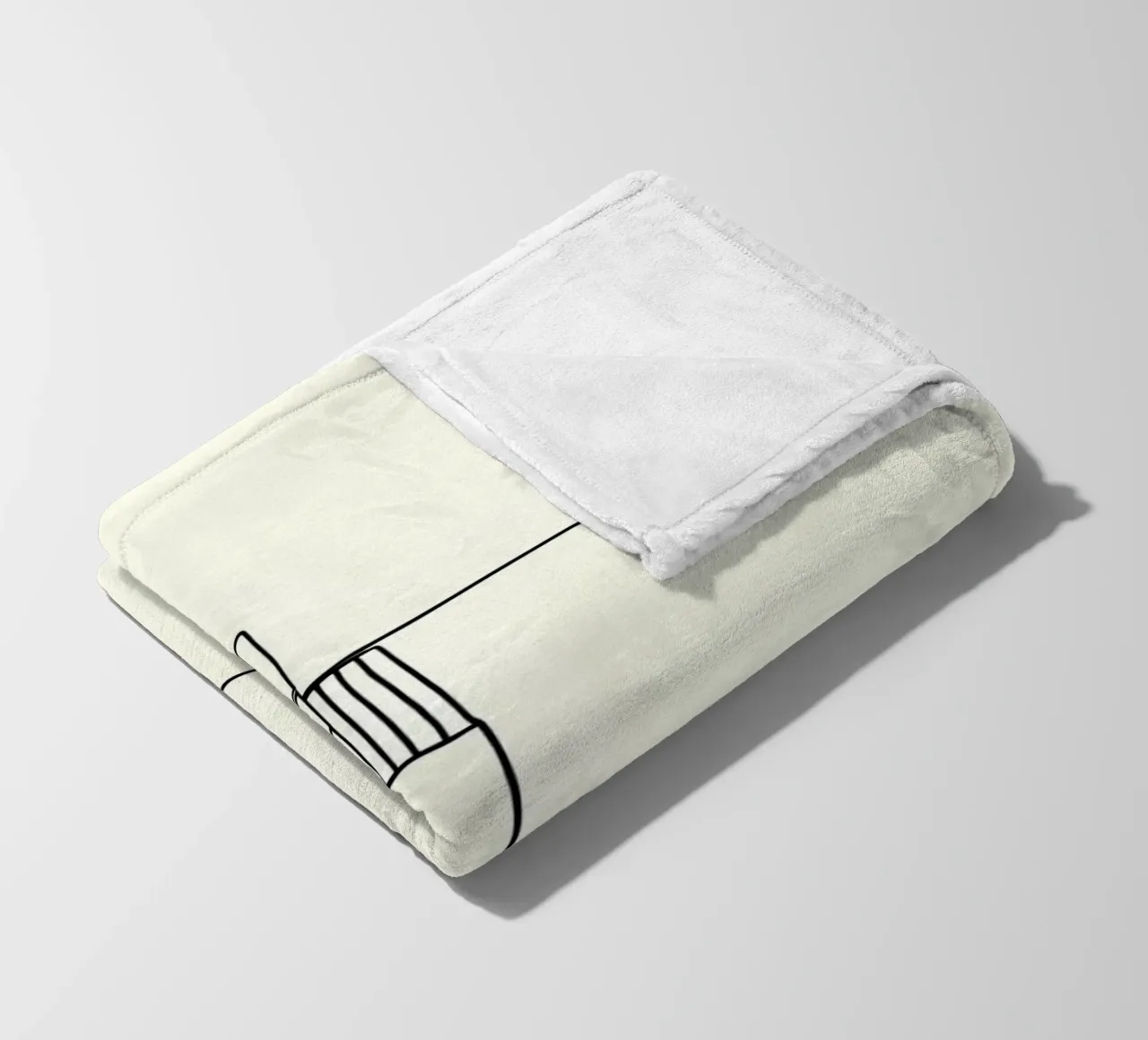 Festive Socks - Minimalist Line Art fleece blanket by Viv Line Art