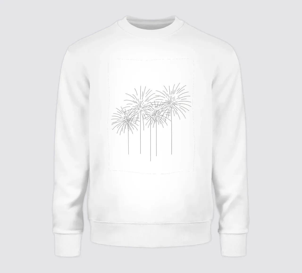 Fuochi d'artificio - Line art minimalista felpa da Viv Line Art