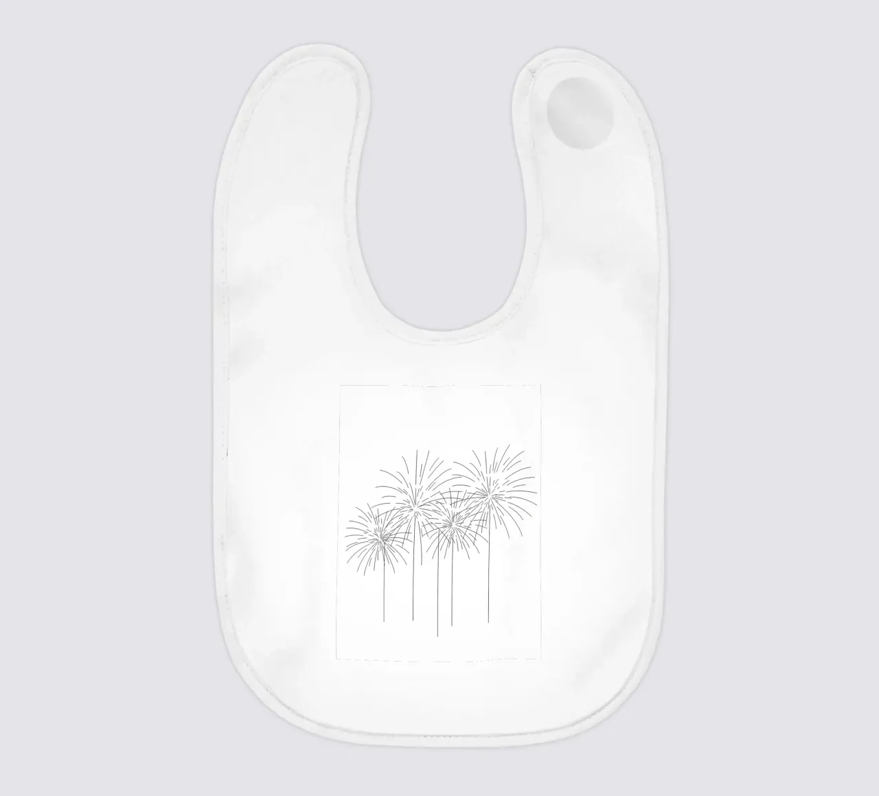 Fuochi d'artificio - Line art minimalista bavaglino da Viv Line Art