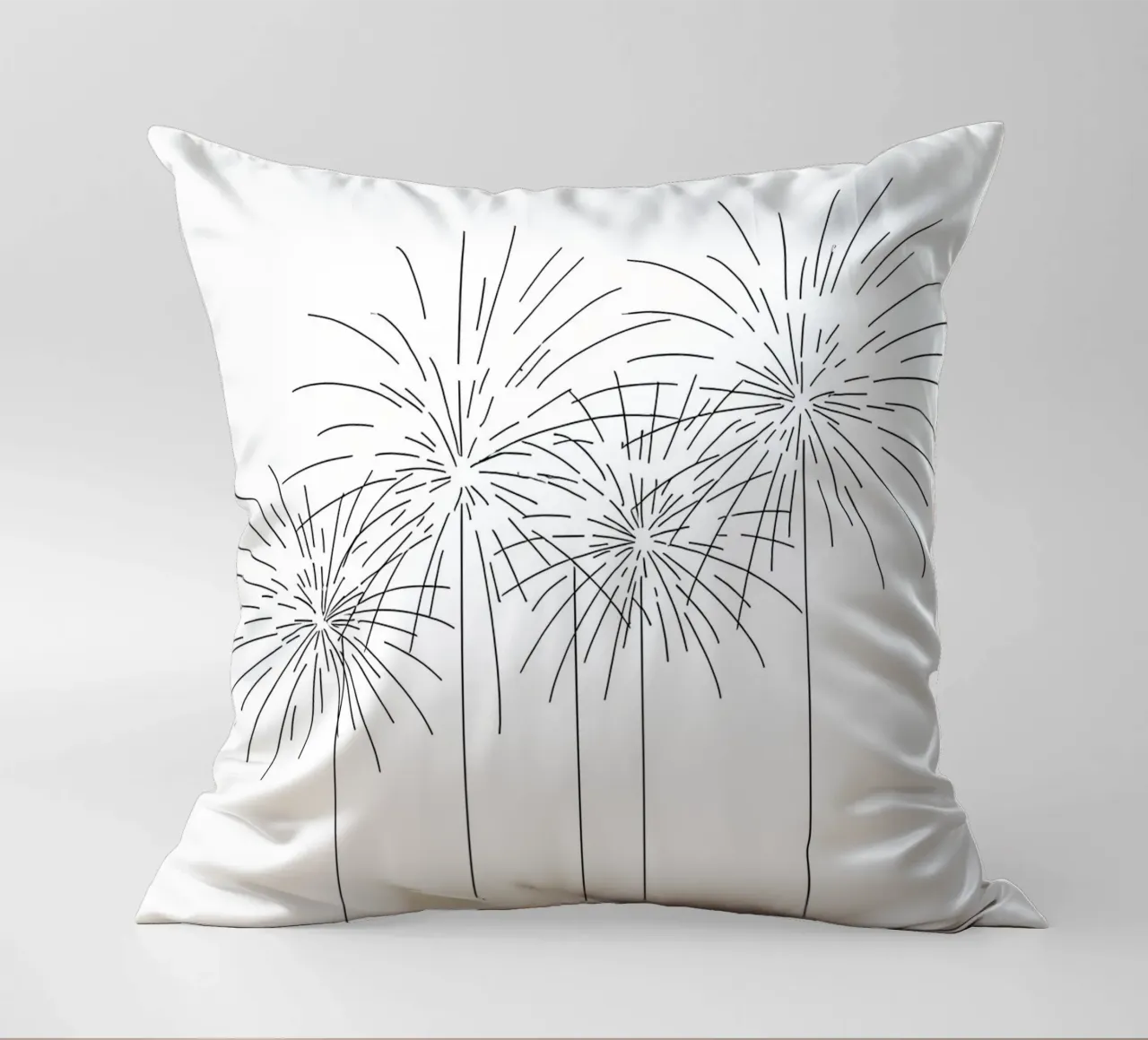 Fuochi d'artificio - Line art minimalista cuscino da Viv Line Art