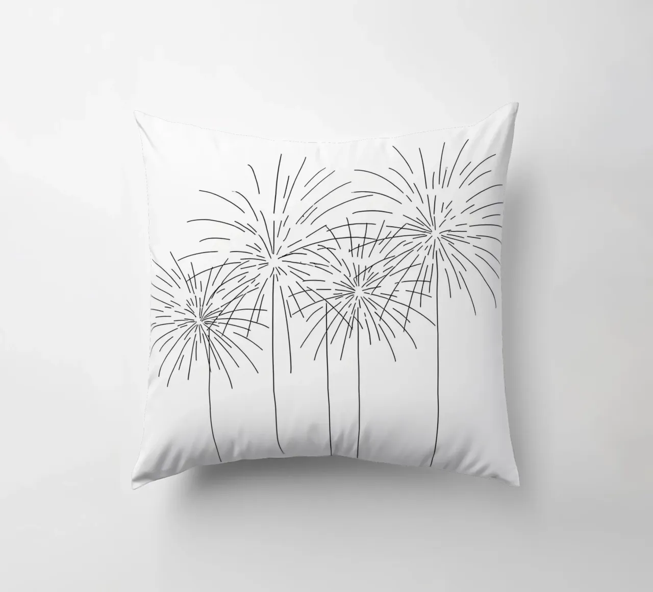 Fuochi d'artificio - Line art minimalista cuscino da Viv Line Art