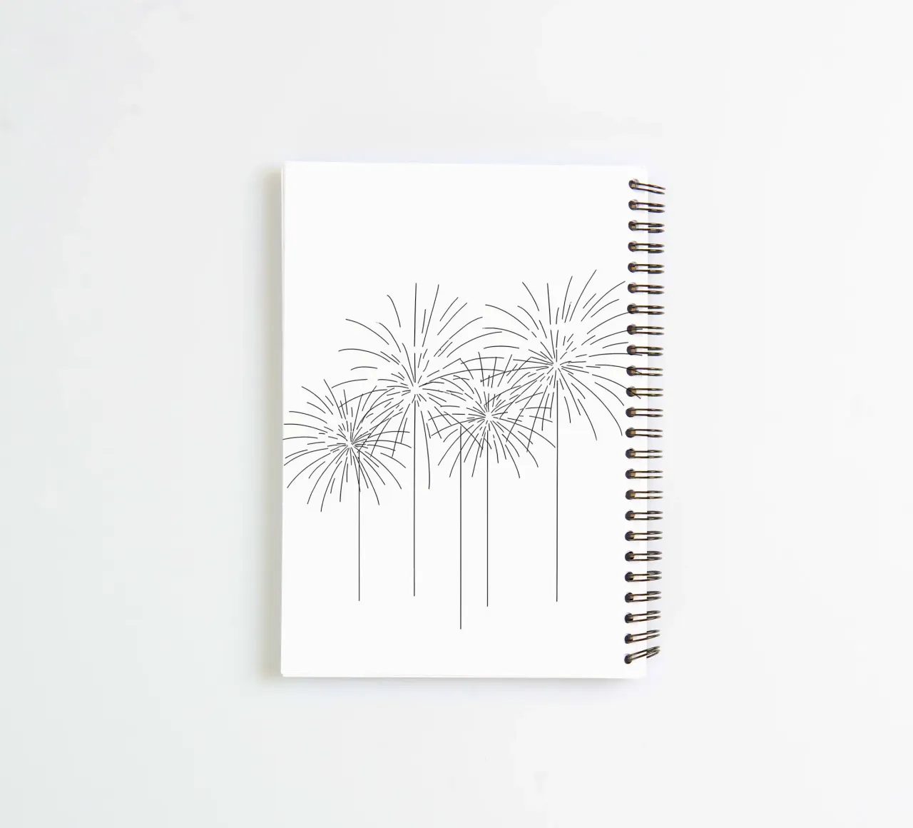 Fireworks - Minimalist Line Art spiral notebook by Viv Line Art