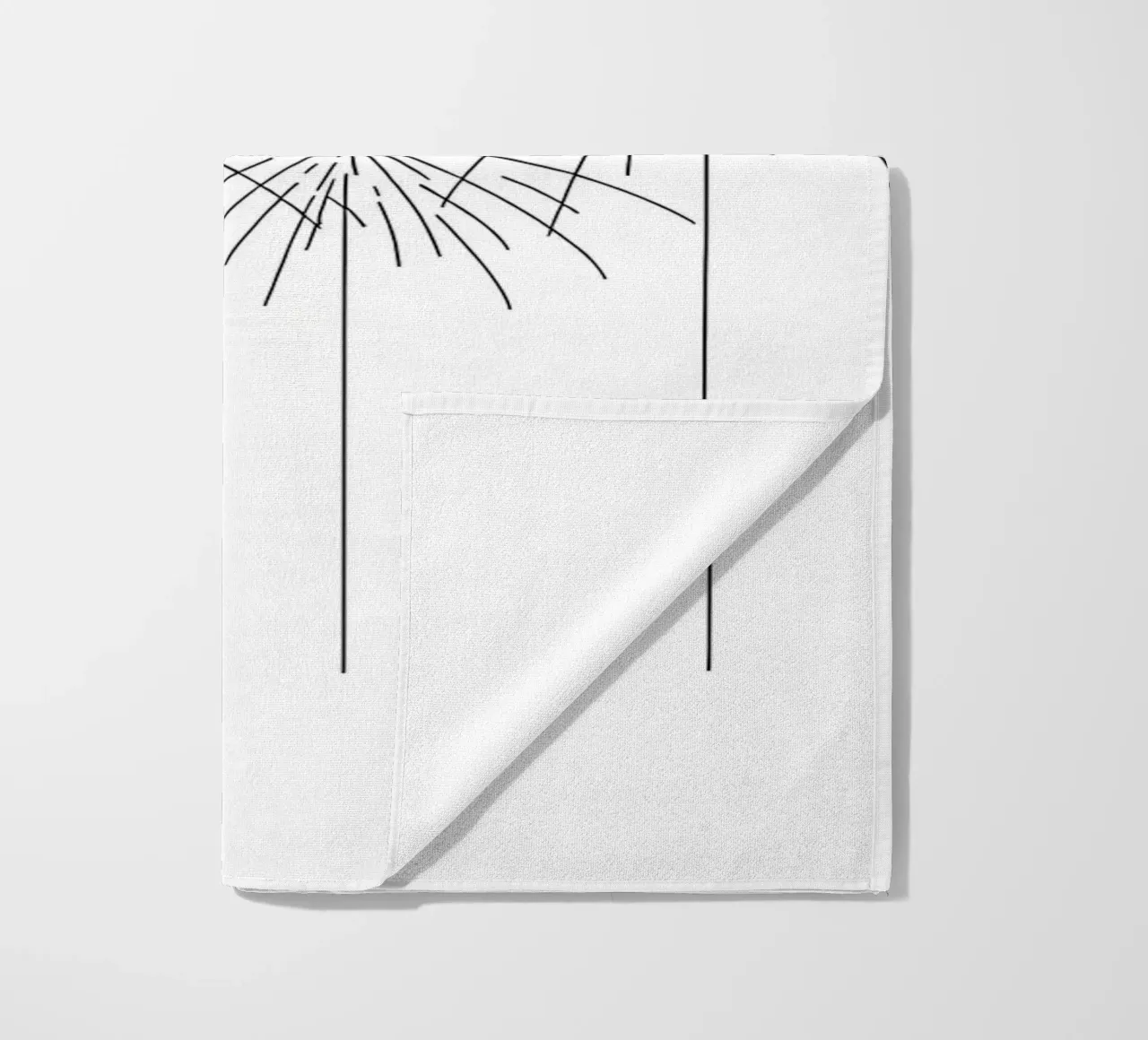 Fuochi d'artificio - Line art minimalista telo mare da Viv Line Art