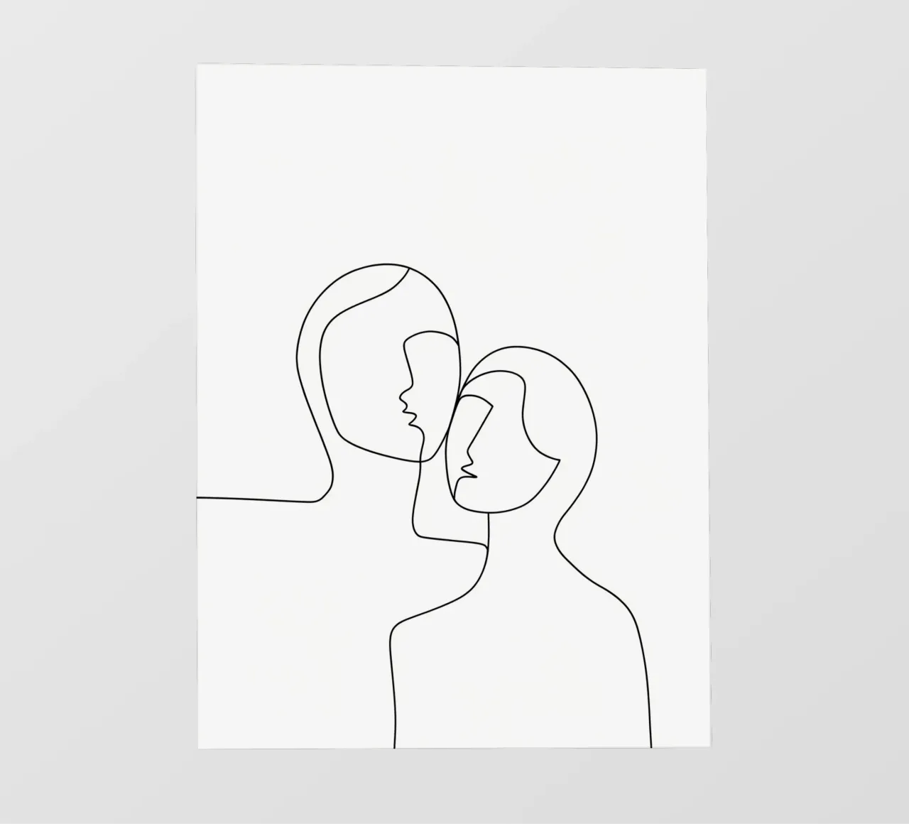 Coppia - Line art minimalista telo in pvc da Viv Line Art
