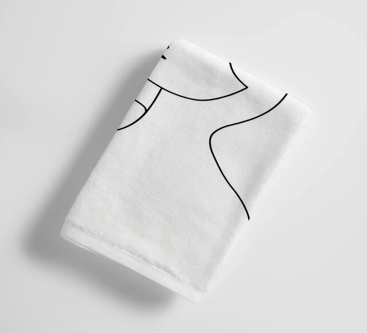 Coppia - Line art minimalista asciugamano da bagno da Viv Line Art
