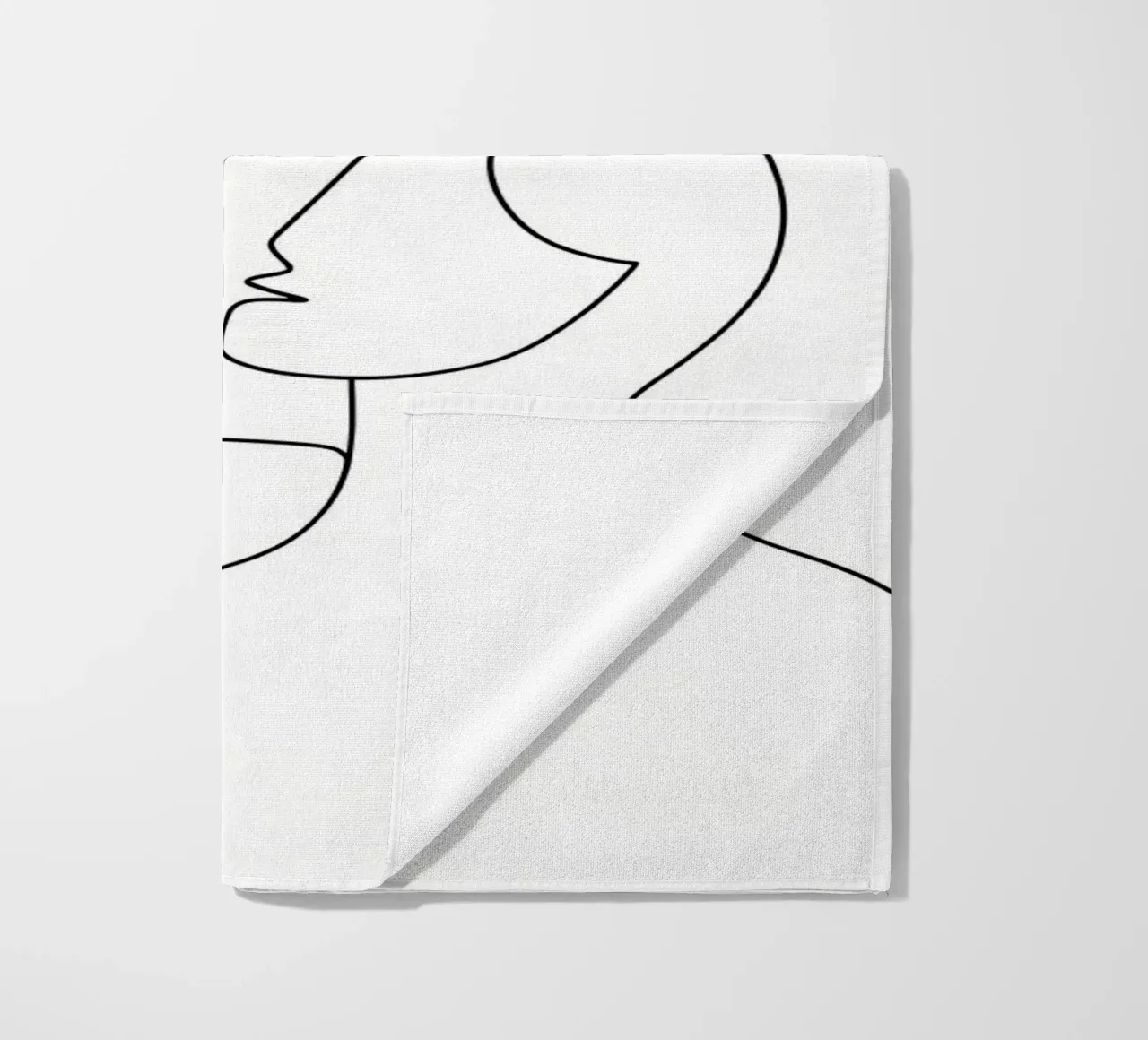 Coppia - Line art minimalista telo mare da Viv Line Art