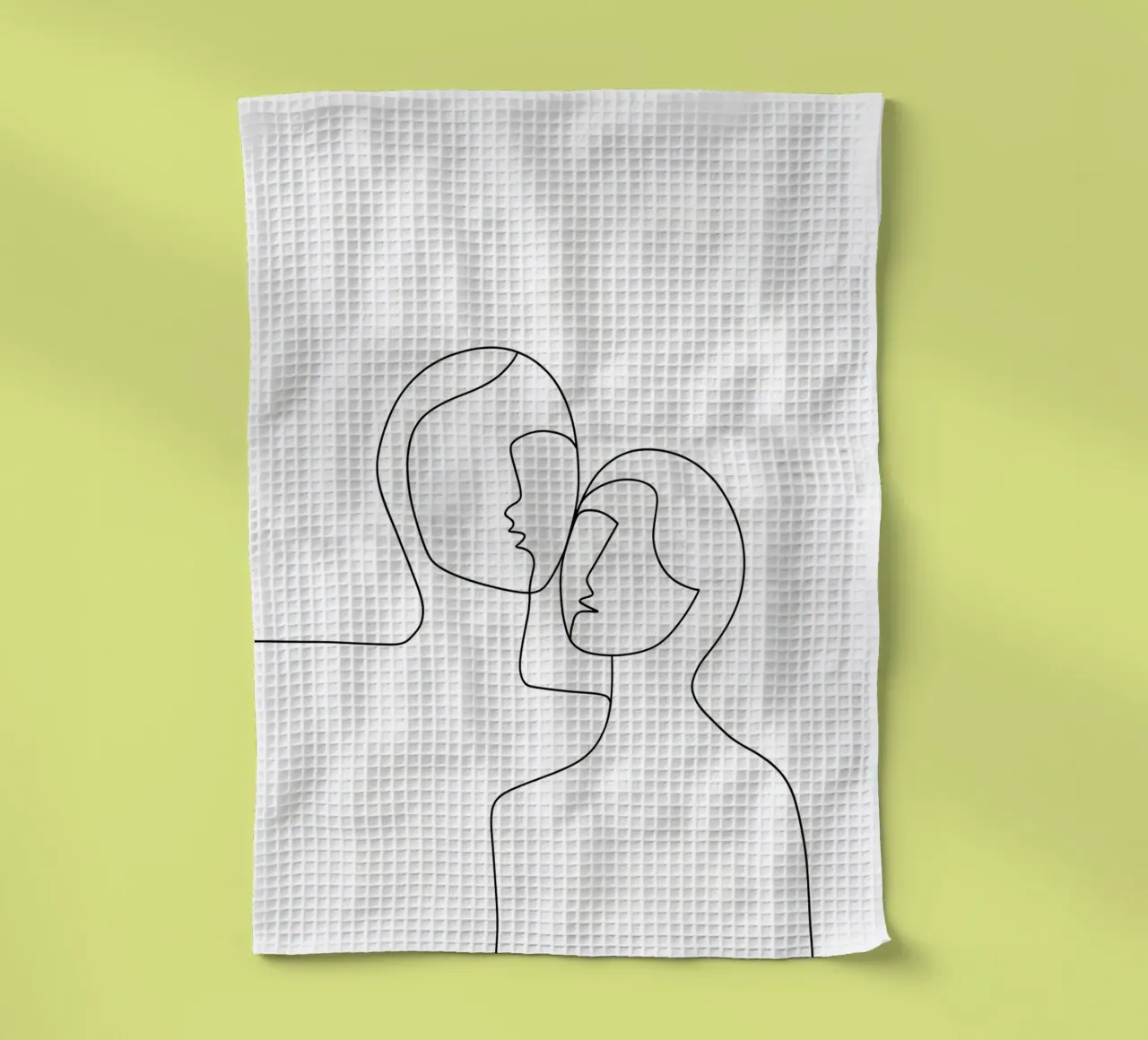 Coppia - Line art minimalista canovaccio da cucina da Viv Line Art