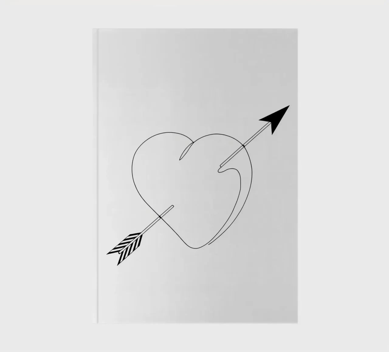 Valentines Day - Minimalist Line Art notebook by Viv Line Art