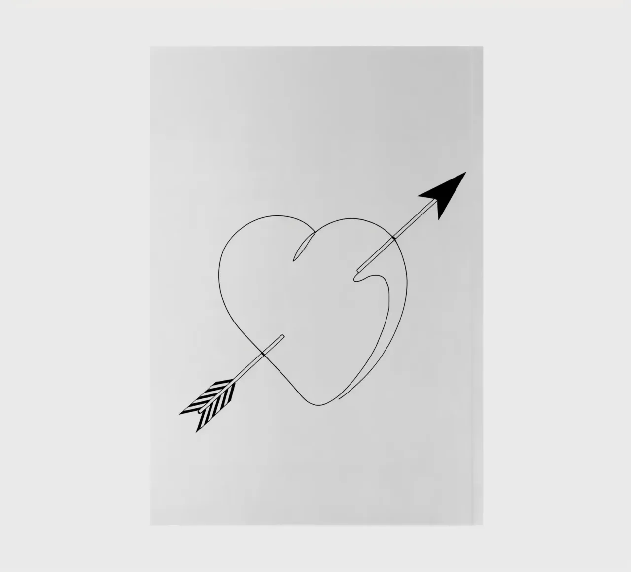 Valentines Day - Minimalist Line Art notebook by Viv Line Art