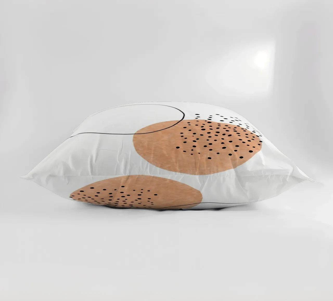 Circles And Dots - Minimalist Line Art decorative cushion by Viv Line Art