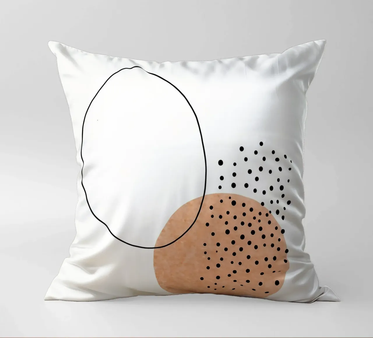 Circles And Dots - Minimalist Line Art decorative cushion by Viv Line Art