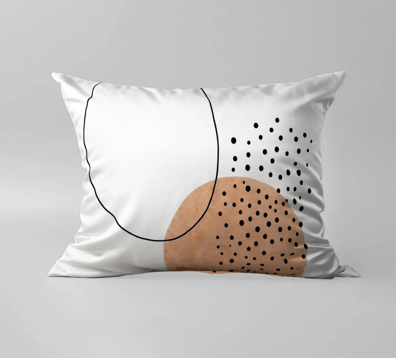 Circles And Dots - Minimalist Line Art decorative cushion by Viv Line Art