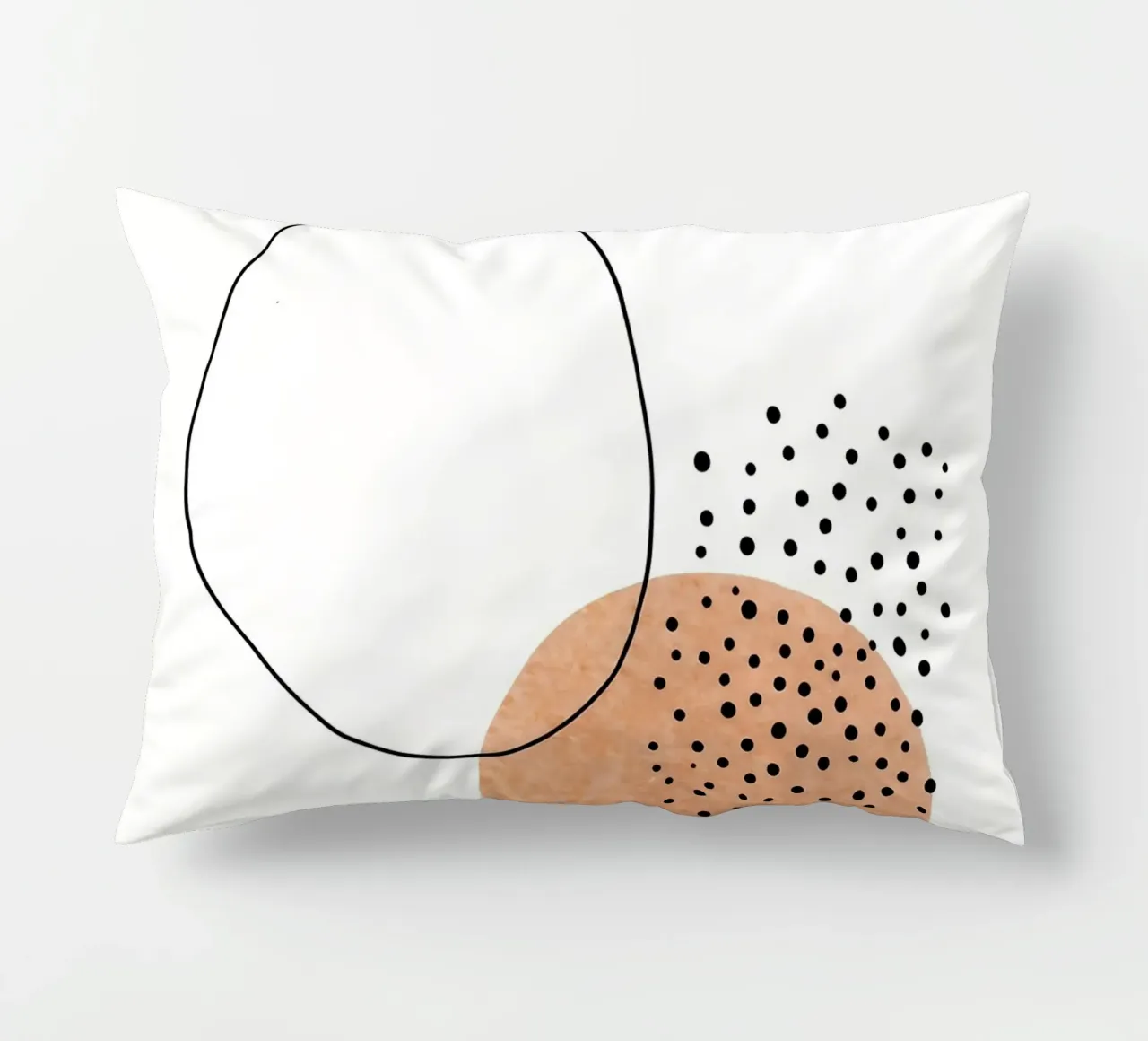 Circles And Dots - Minimalist Line Art decorative cushion by Viv Line Art