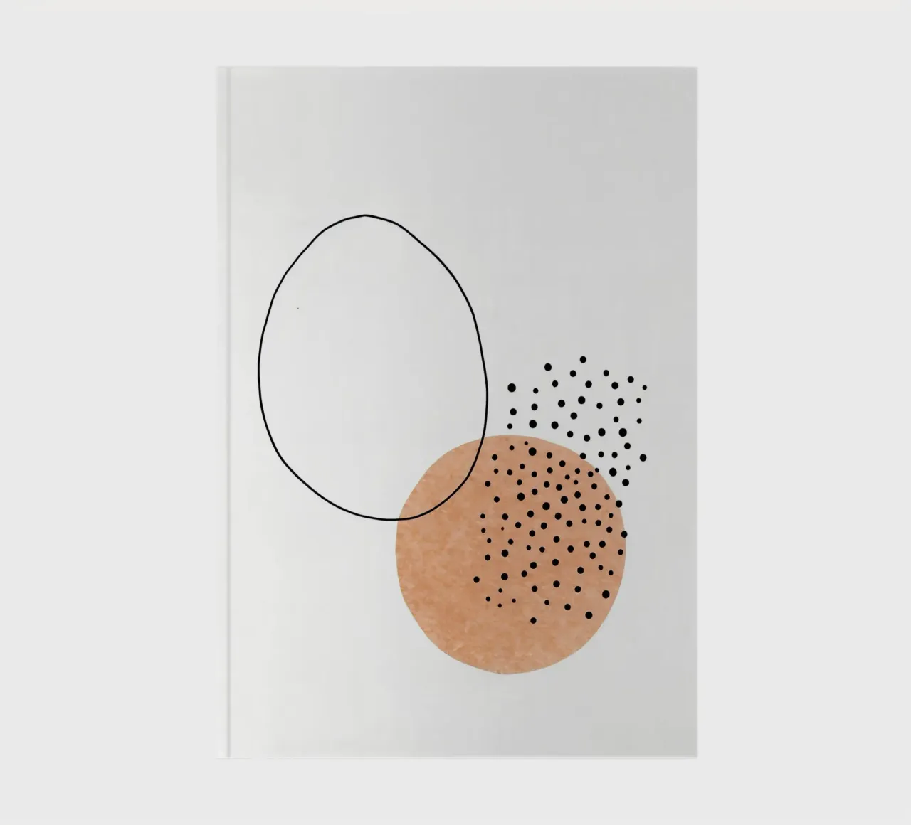Circles And Dots - Minimalist Line Art notebook by Viv Line Art