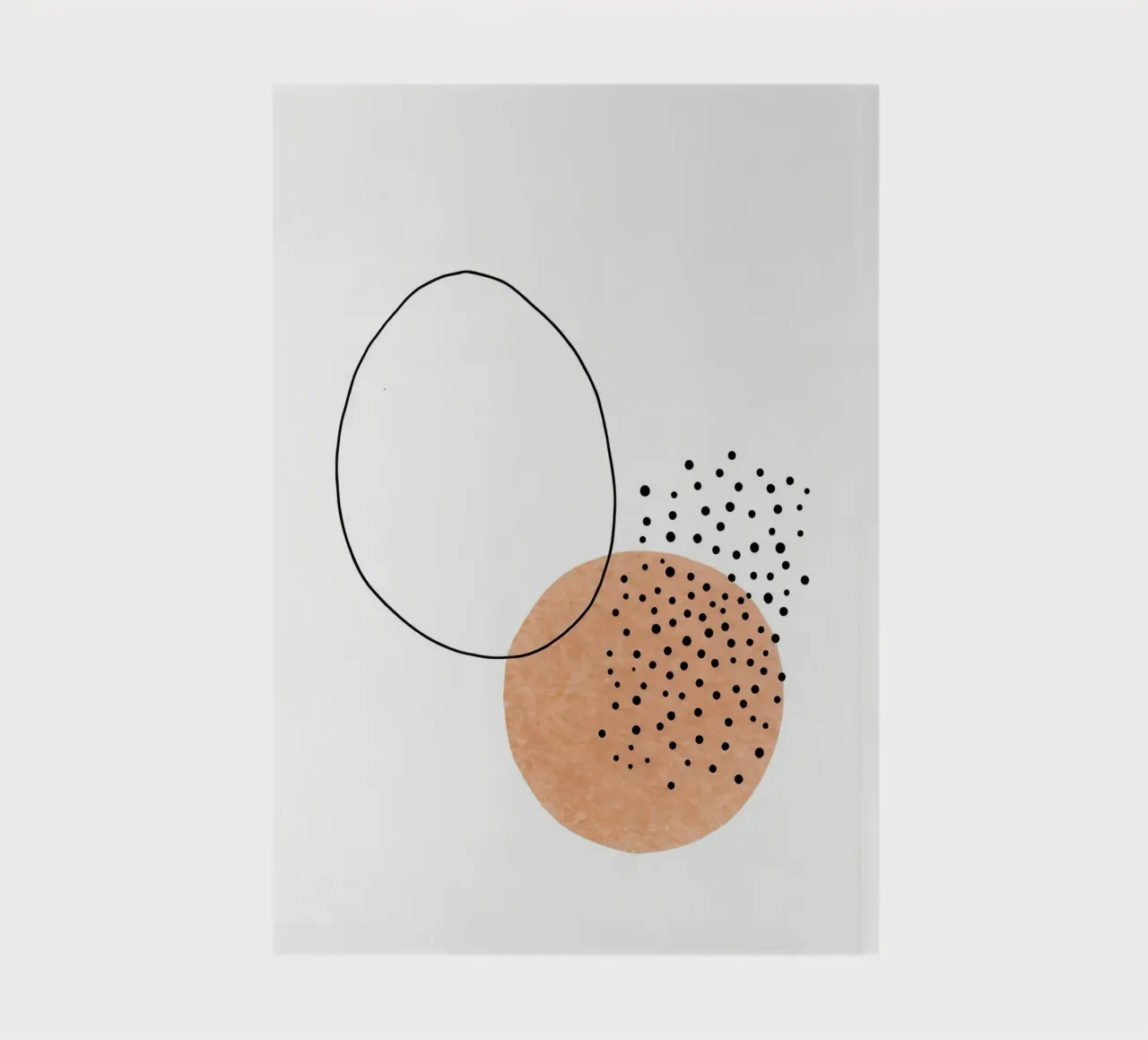 Circles And Dots - Minimalist Line Art notebook by Viv Line Art