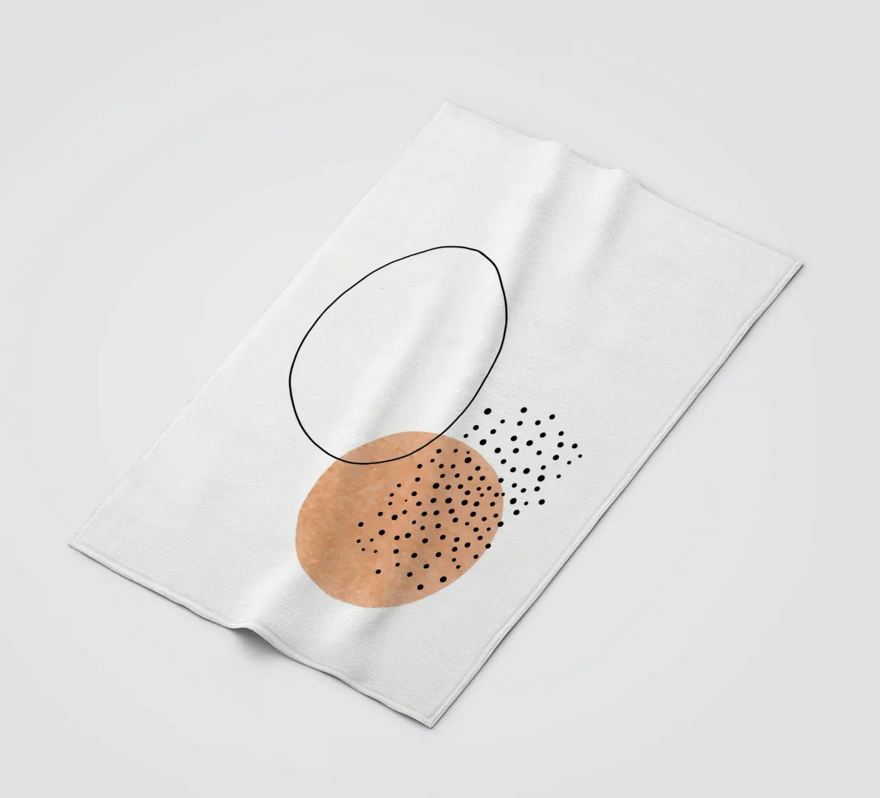 Circles And Dots - Minimalist Line Art fleece blanket by Viv Line Art
