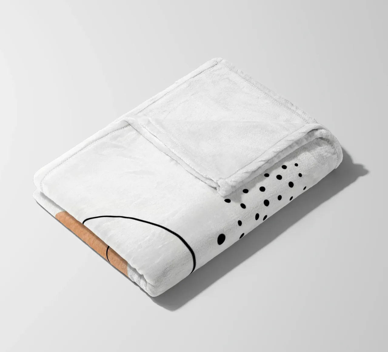 Circles And Dots - Minimalist Line Art fleece blanket by Viv Line Art