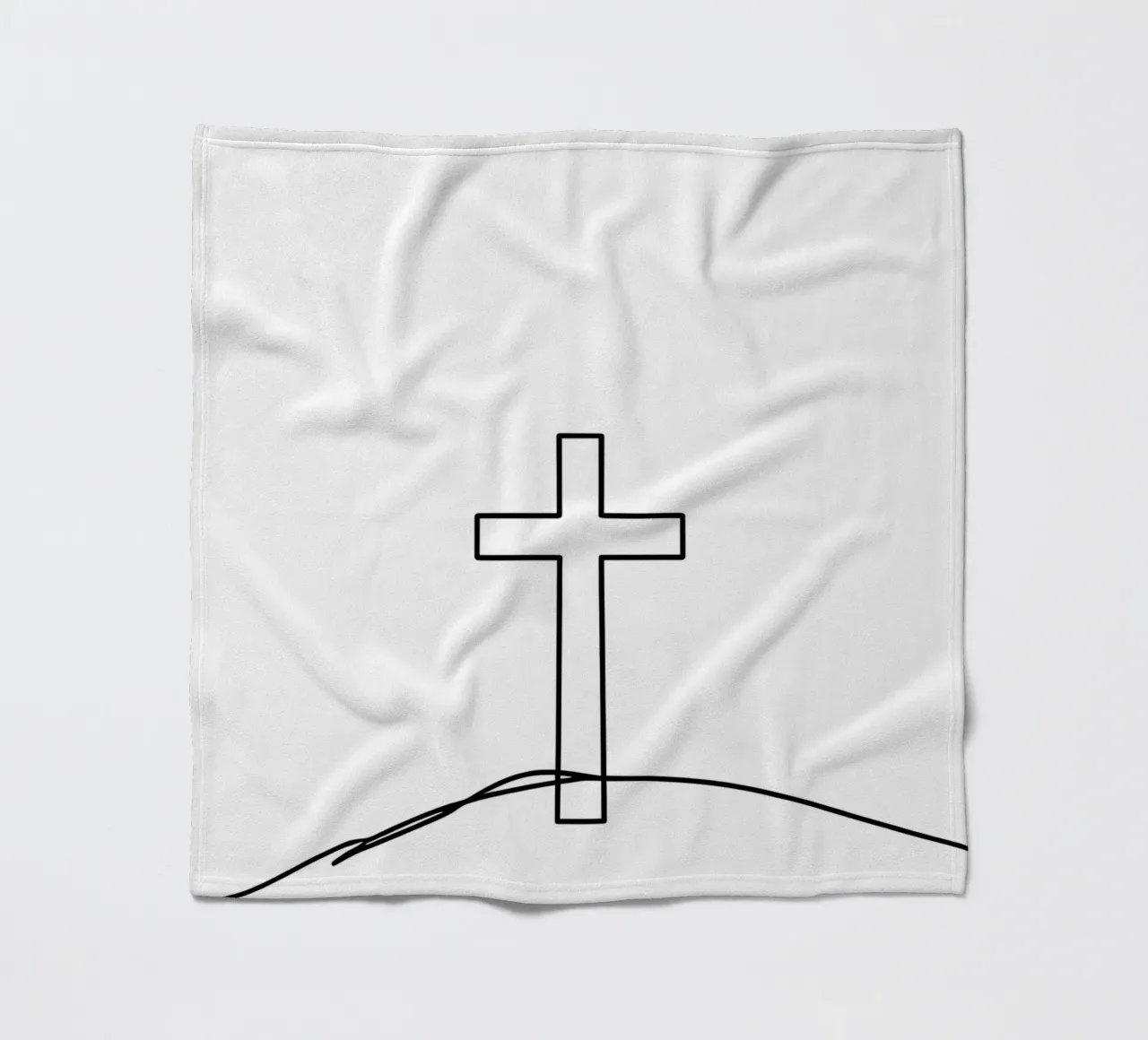Religioso - Line art minimalista coperta in pile da Viv Line Art
