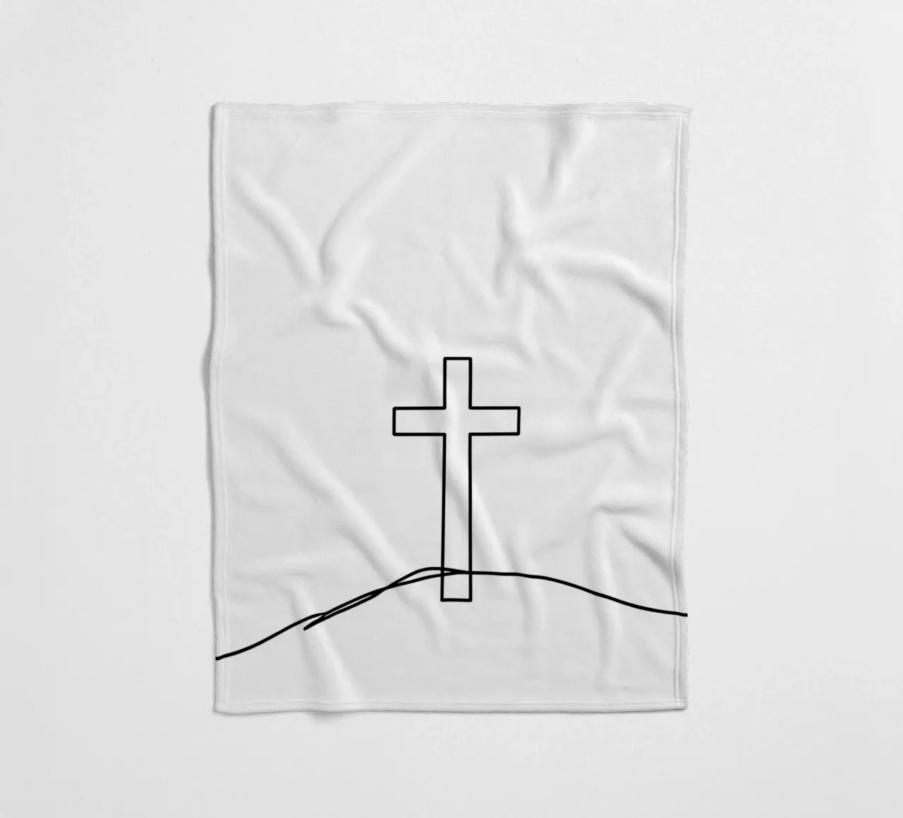 Religioso - Line art minimalista coperta in pile da Viv Line Art