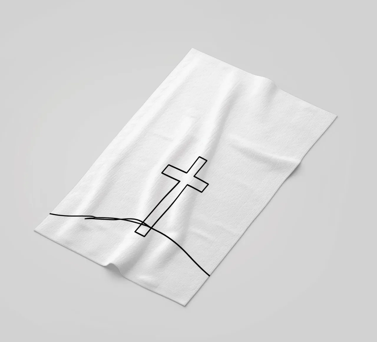 Religioso - Line art minimalista telo mare da Viv Line Art