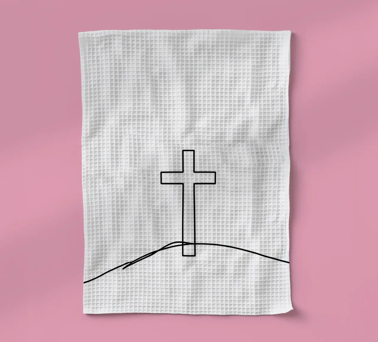 Religious - Minimalist Line Art tea towel by Viv Line Art