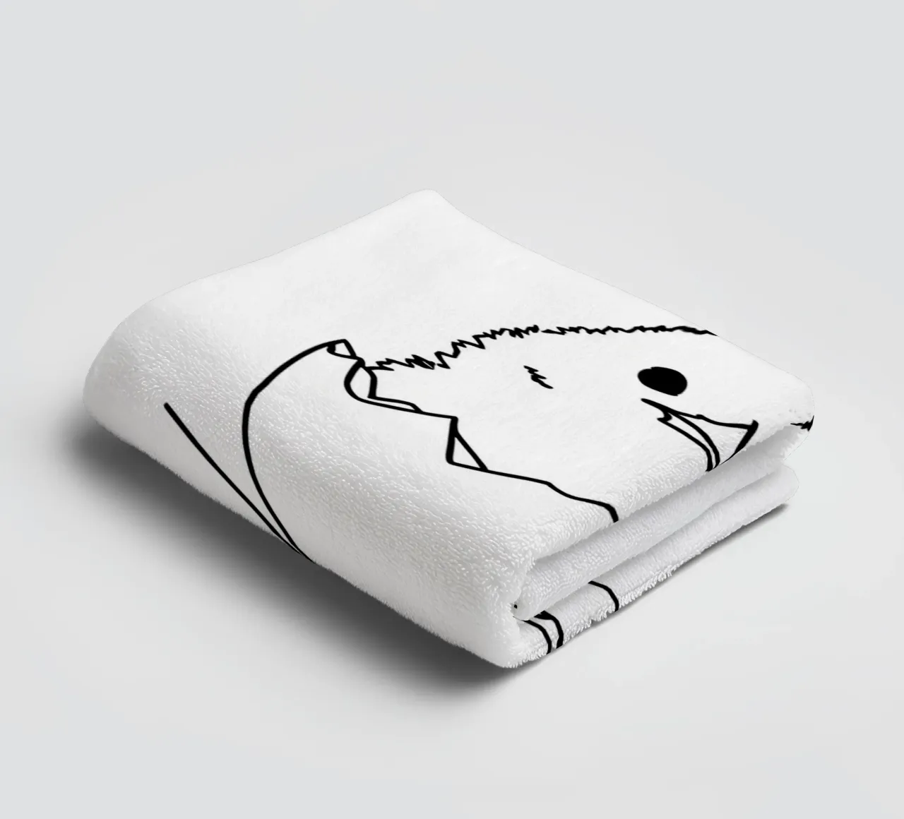 Pulcino in guscio d'uovo - Line art minimalista asciugamano da bagno da Viv Line Art