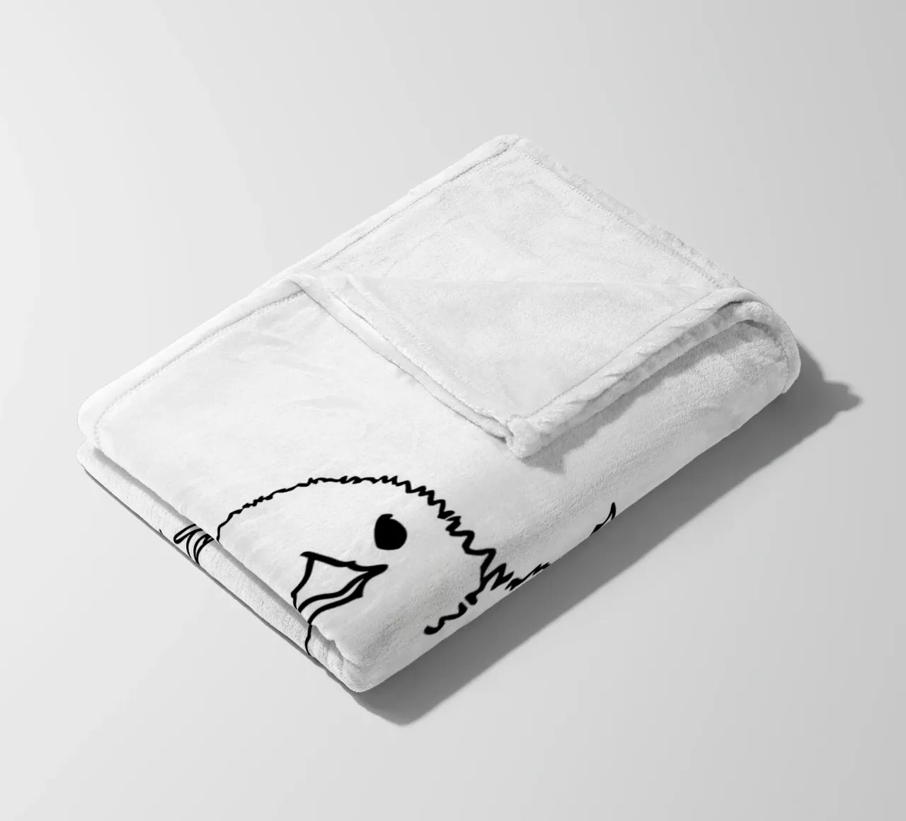 Pulcino in guscio d'uovo - Line art minimalista coperta in pile da Viv Line Art