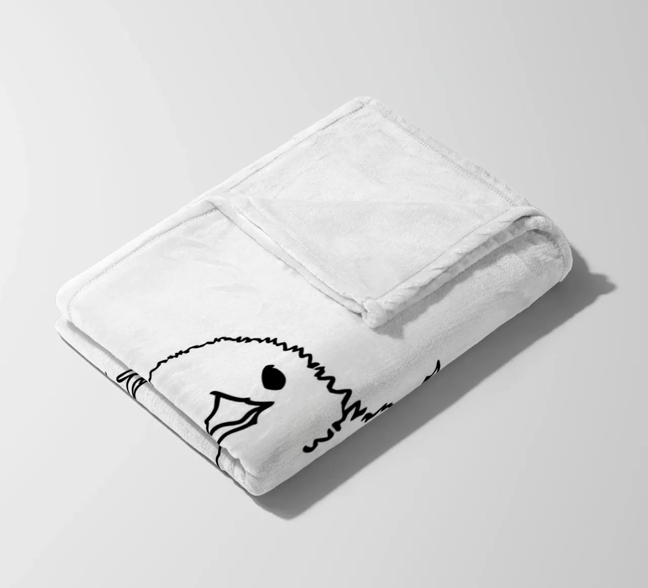 Pulcino in guscio d'uovo - Line art minimalista coperta in pile da Viv Line Art
