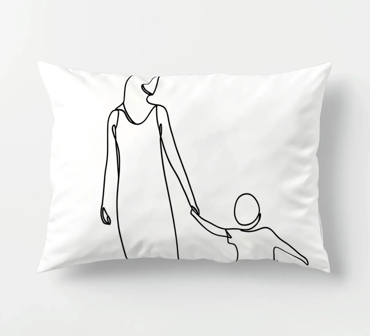 Madre e figlio - Line art minimalista cuscino da Viv Line Art