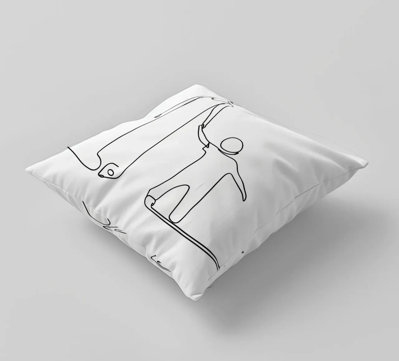 Madre e figlio - Line art minimalista cuscino da Viv Line Art
