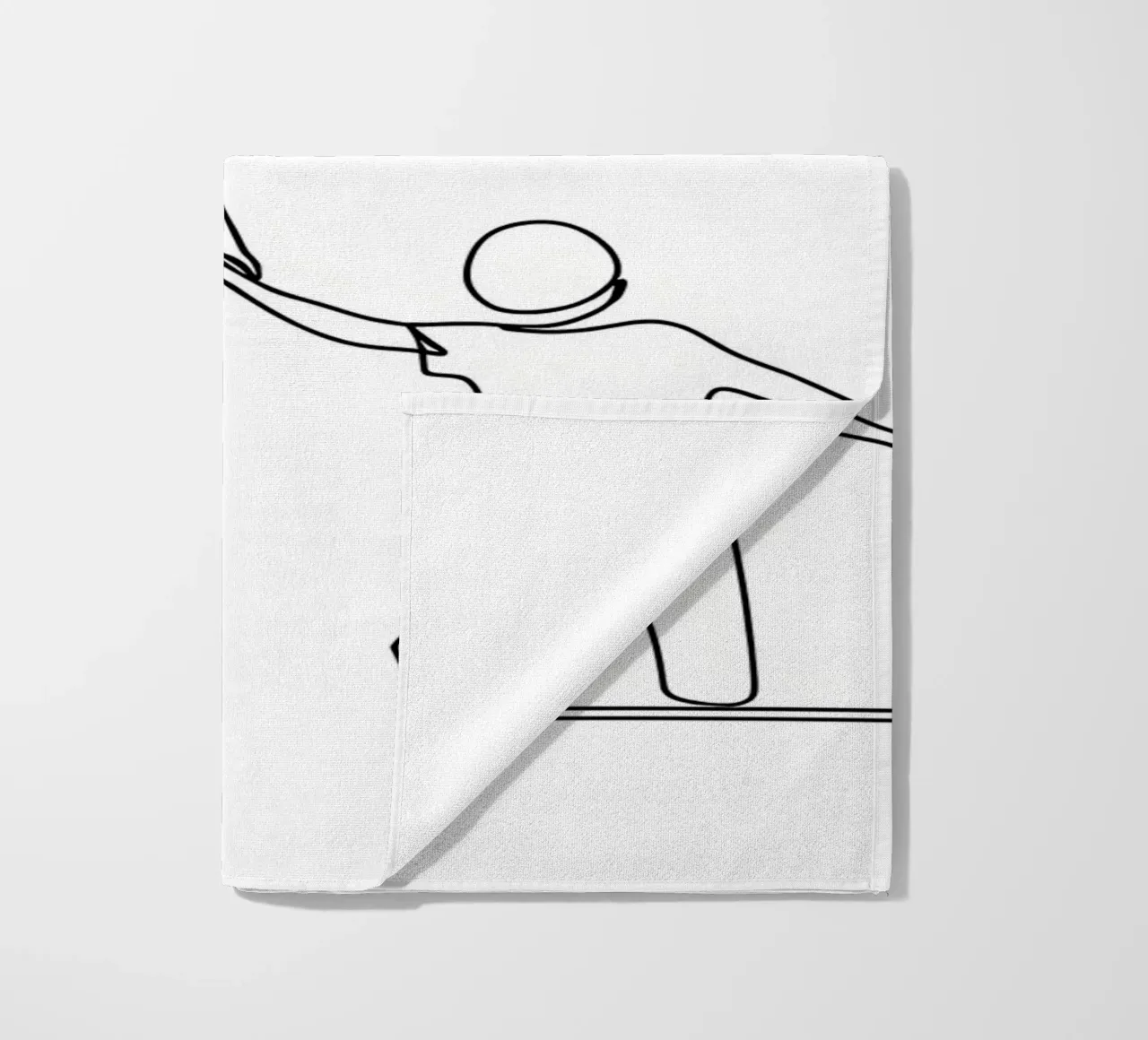 Madre e figlio - Line art minimalista telo mare da Viv Line Art