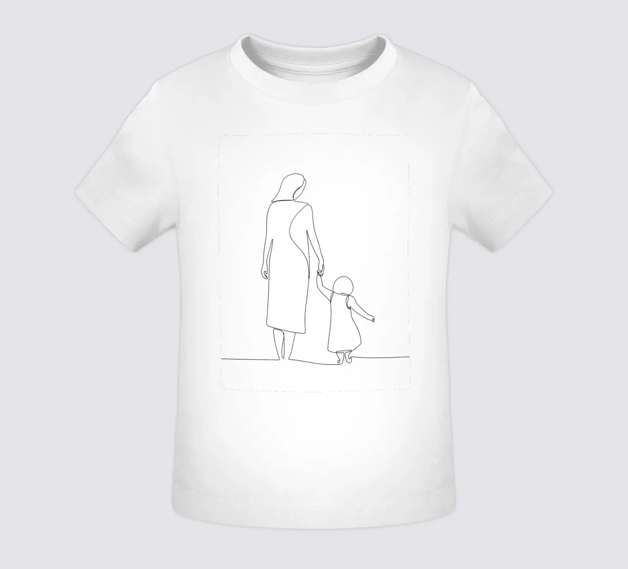Madre e figlio - Line art minimalista maglietta neonato da Viv Line Art