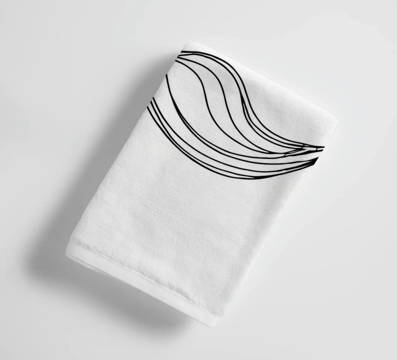 Fête des pères - Dessin au trait minimaliste serviette de bain de Viv Line Art