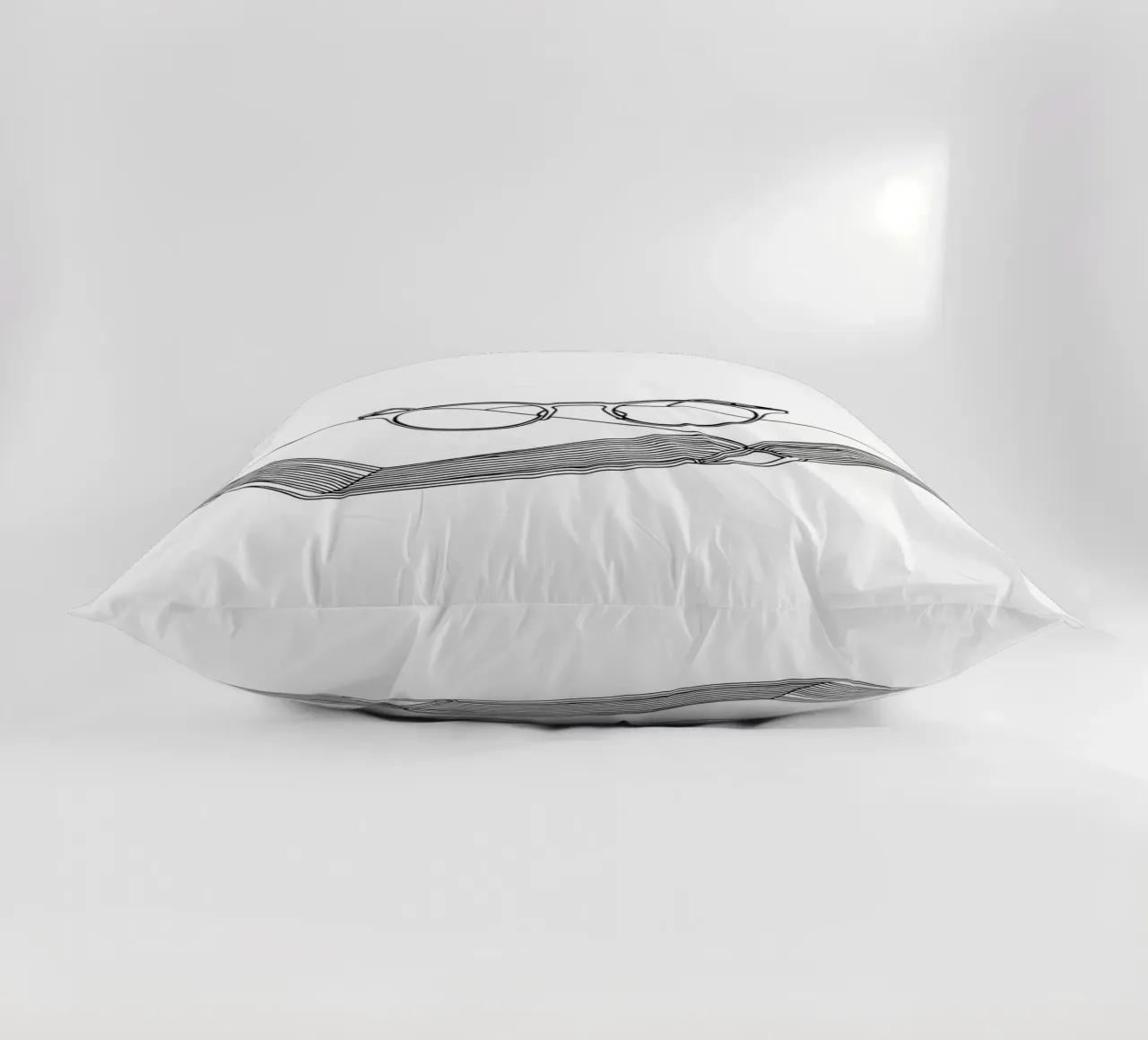 Glasses On Open Book- Minimalist Line Art decorative cushion by Viv Line Art
